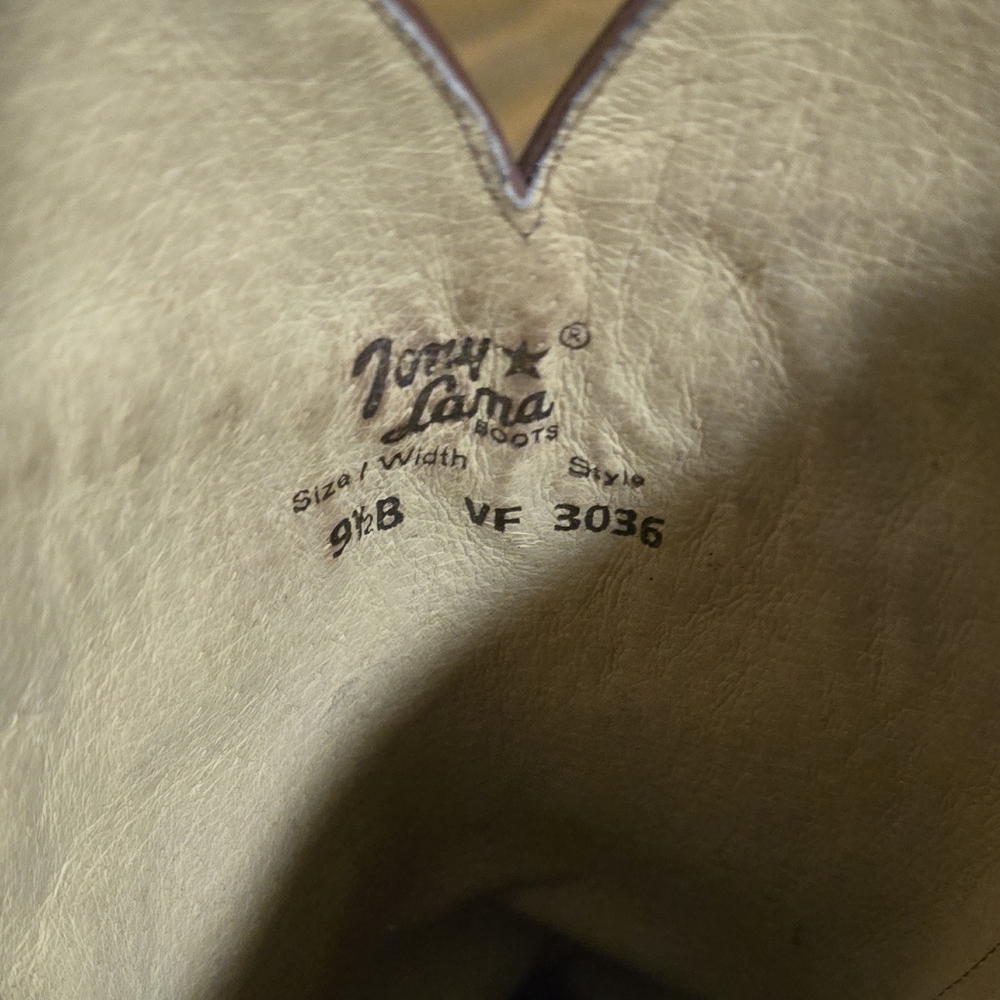 Tony Lama Fringe Cowboy Boots 9.5 - Picture 12 of 16